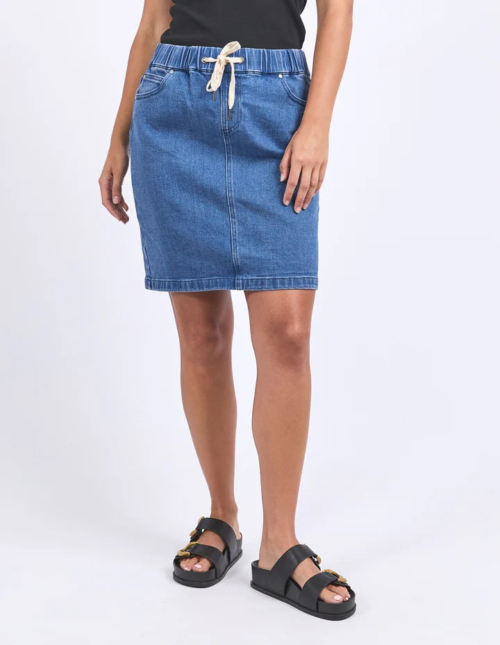 Foxwood - Rio Skirt Mid Blue Denim [sz:12]