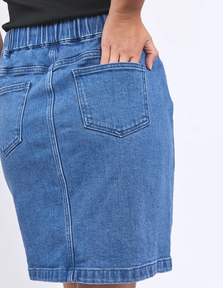 Foxwood - Rio Skirt Mid Blue Denim [sz:12]