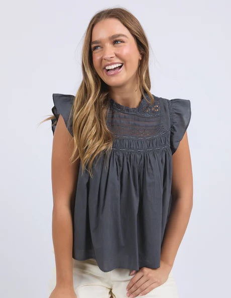 Foxwood - Adelyn Top Charcoal [sz:10]