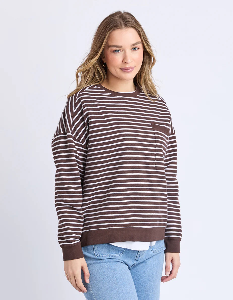 Foxwood - Original Stripe Crew Coffee [sz:10]