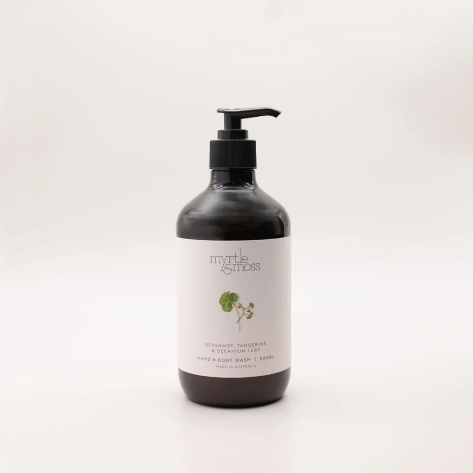 Myrtle And Moss - Hand And Body Wash 500ml  Bergamot, Tangerine And Geranium Leaf