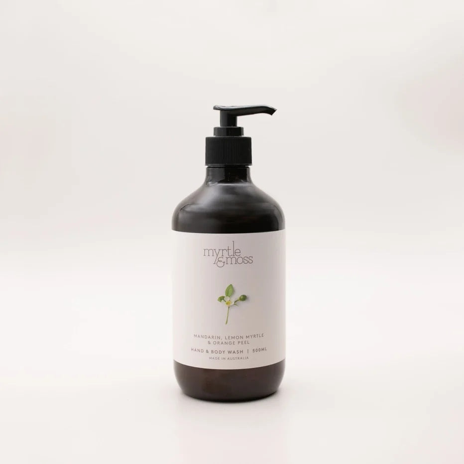 Myrtle And Moss - Hand And Body Wash 500ml Mandarin, Lemon Myrtle And Orange Peel 
