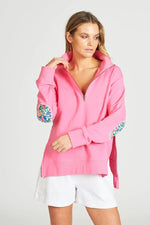 Est 1971 - The Collar Sweatshirt Hot Pink Floral