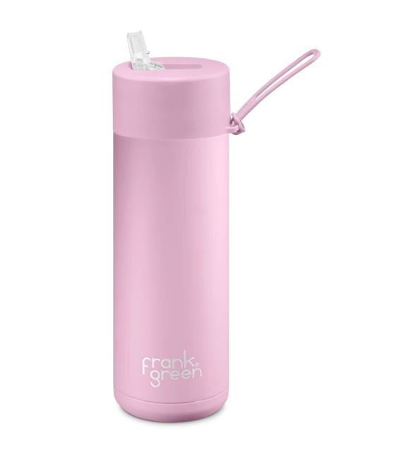 Frank Green 20oz Stainless Steel Ceramic Reuseable Bottle With Straw Lid Lilac Haze